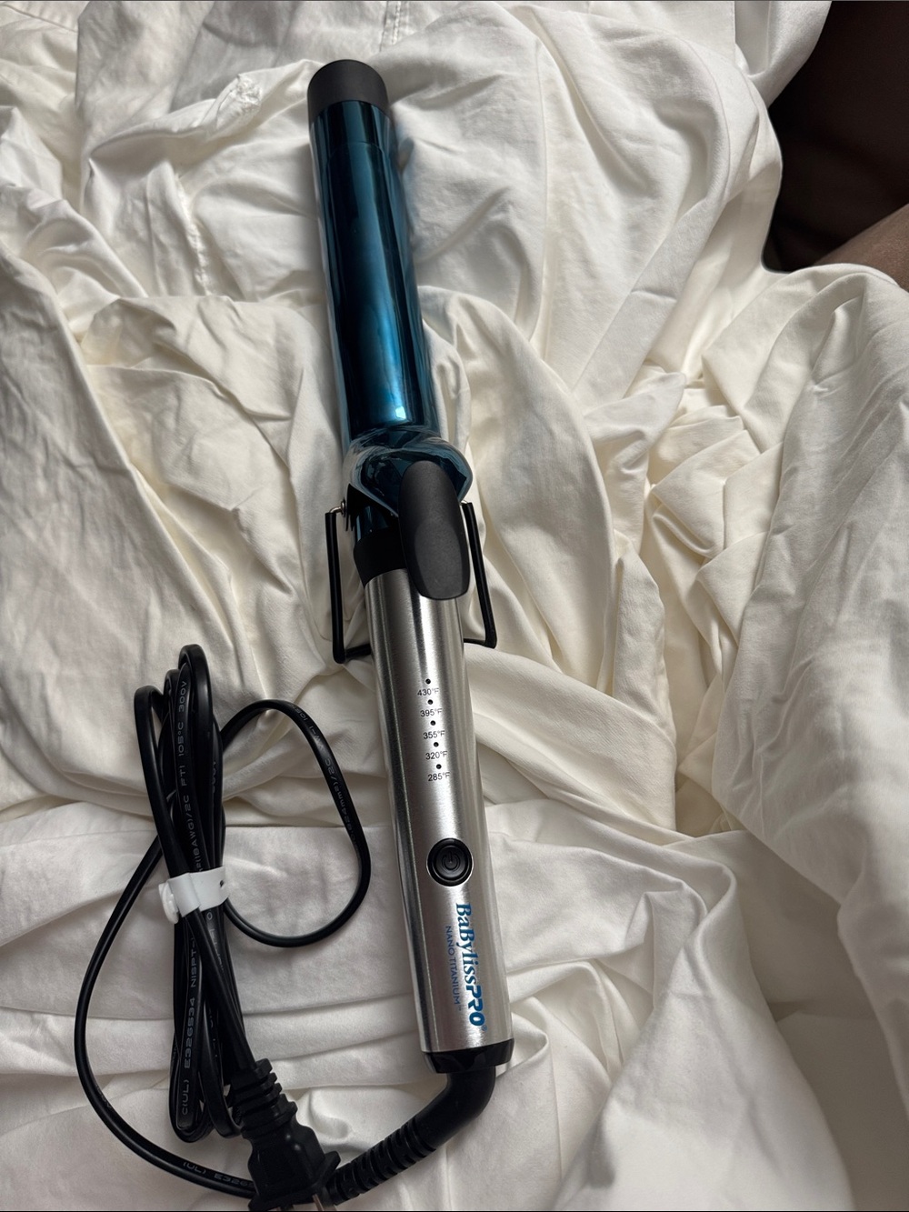 BaBylissPRO 1 1/4” nano titanium barrel Curling Iron - Blue and Silver